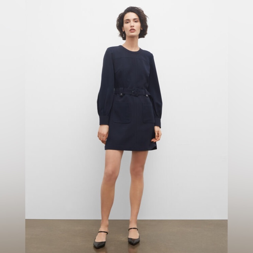Club Monaco Long Sleeve Belted Pocket Dress